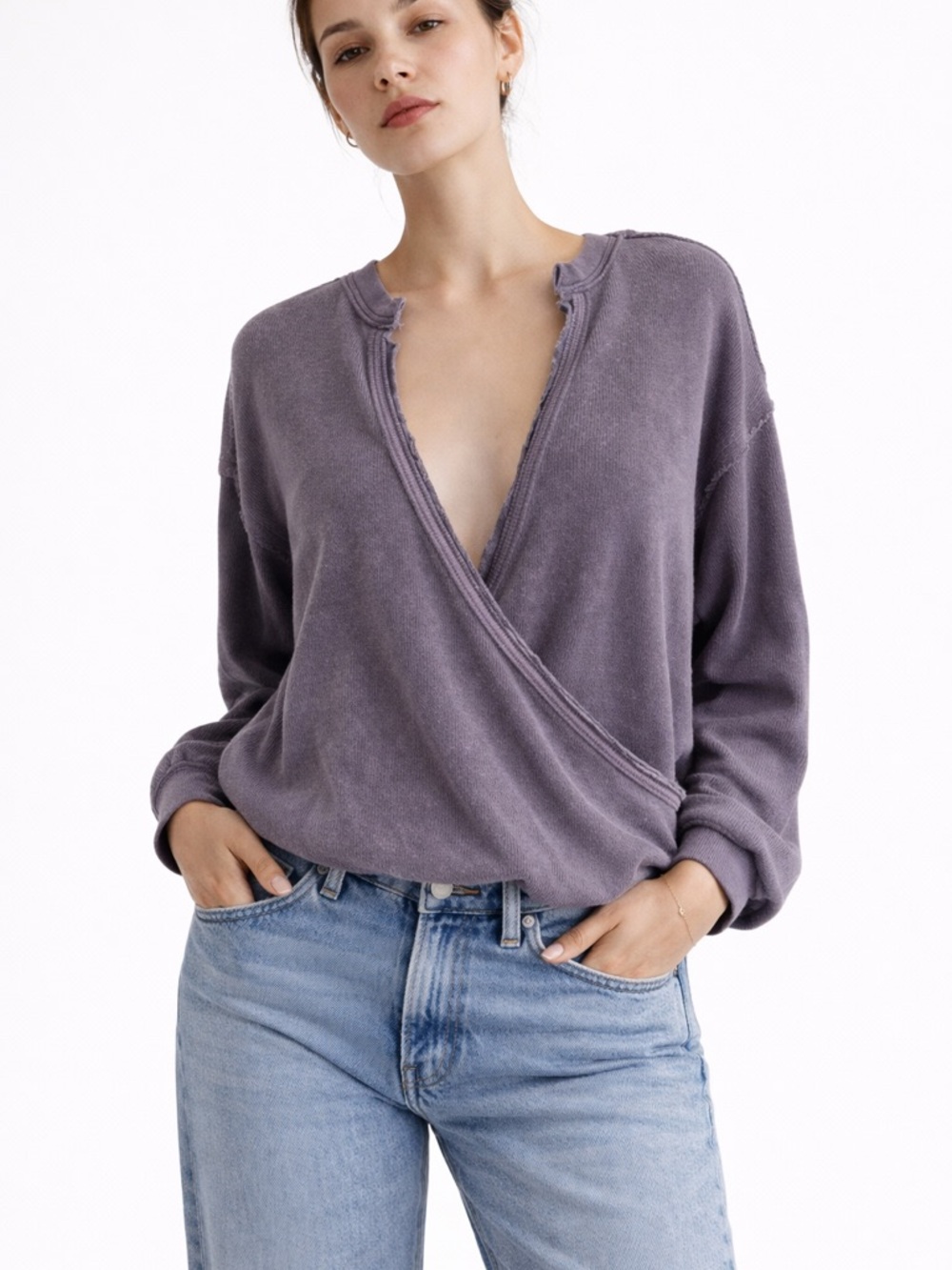 We The Free  Anyway Surplus Top in Fallen Fig Oversized Slouchy Size S NWT